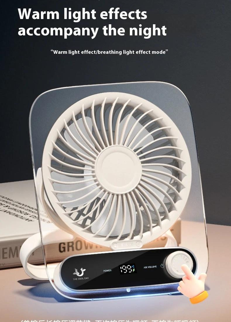 Title 11, Ultra Thin Desktop Digital Display Fan Mute Min...