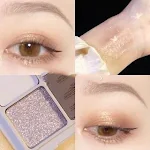 Four-Color Eyeshadow Palette Matte Pearlescent Earth Gray Purple Waterproof Sequin Glitter Student Friendly. — photo 2