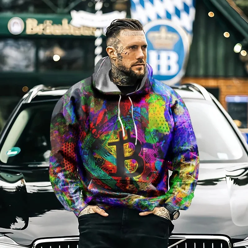 Title 3, 3D Printed Hoodie Jacket Street Pullover for Me...