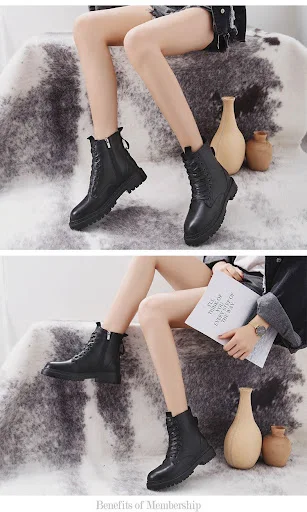 Title 6, Retro Platform Motorcycle Boots Martin Boots pr...