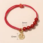 Pulseira de ágata e cristal simples para moda feminina, um acessório elegante e discreto. Complemente seu visual com esta joia versátil e fácil de usar. — foto 14