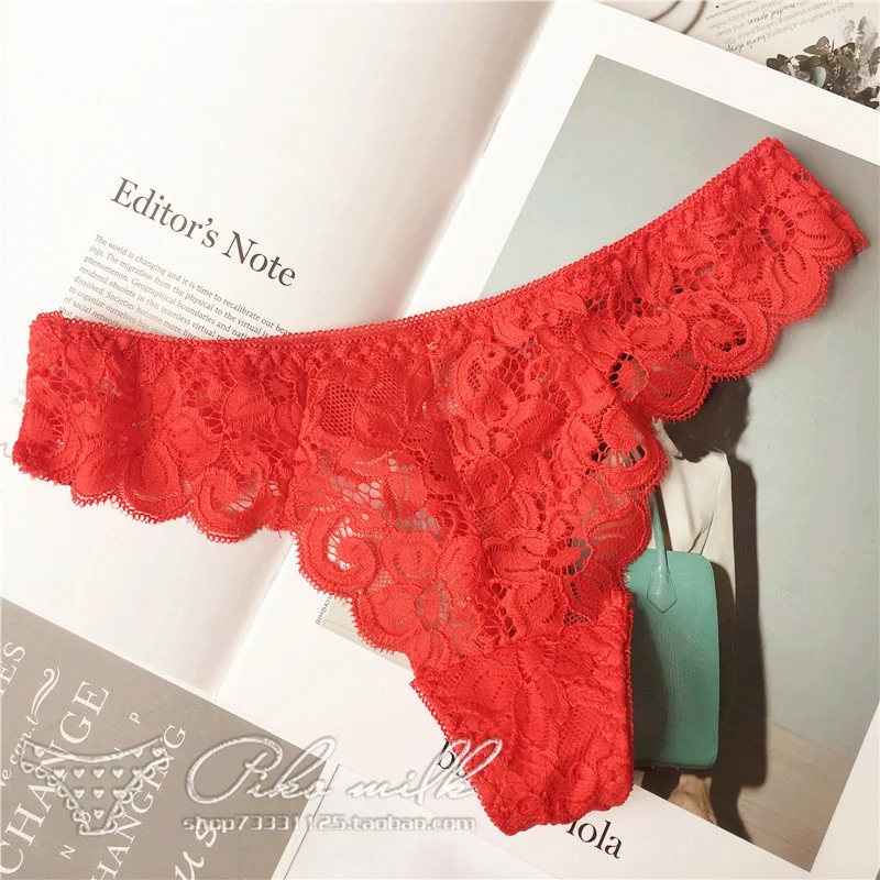 Calcinhas tanga sexy de renda sem costura de cintura baixa, para mulheres. Conforto e sensualidade, ideais para usar sob roupas justas. — foto 1