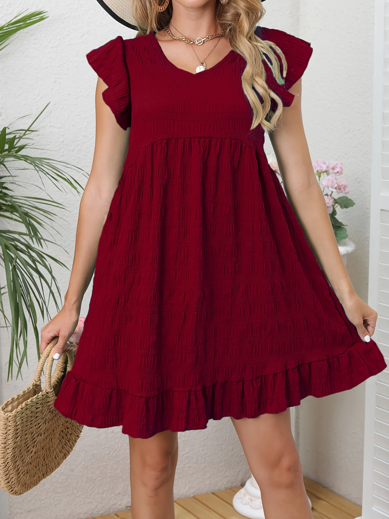 Self-designed French Vintage Crumpled Sneaky Design Ruffled Dress — photo 7
