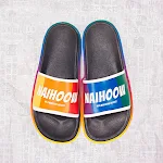 Rainbow plastic slippers for women. Enjoy vibrant style and comfort. Perfect for the beach, pool, or everyday wear. Ligh — photo 3