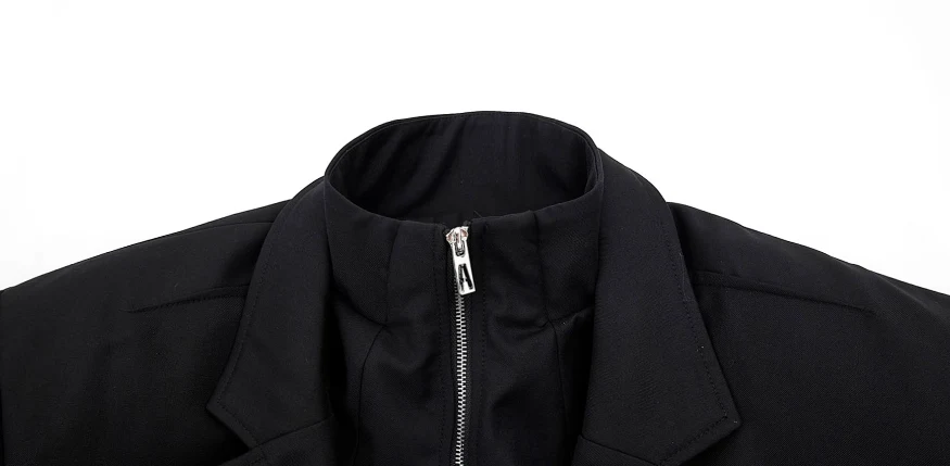 Title 7, Unique double collar deconstruction patchwork p...