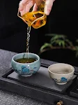 Cultural and Creative National Fashion Ge Kiln Tea Cup Gift Box. Experience the art of tea, an elegant gift for tea love — photo 1