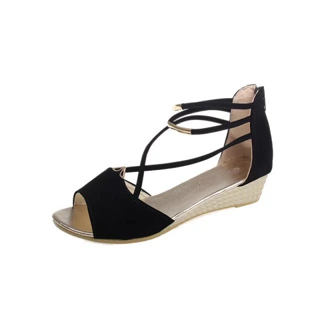 Title 6, Womens large size flat fish mouth sandals. Com...