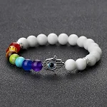 Pulseira Elástica Spacer Bergamota Liga Olho Grego Contas Coloridas, Estilo e Proteção, Design Vibrante e Ajustável para Você. — foto 16
