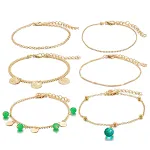 Pulseira multilamada de tamel de pedra verde boêmia — foto 3