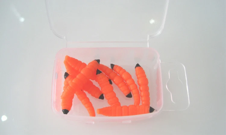 Breadworm Bait Box Isca Luminosa Isca de Minhoca Macia Atraente para Pesca Caixa de Iscas Macias Brilhantes — foto 3
