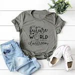 Women's slim fit casual short sleeve t-shirt in a large size. Comfortable and stylish, perfect for everyday wear and a r — photo 33