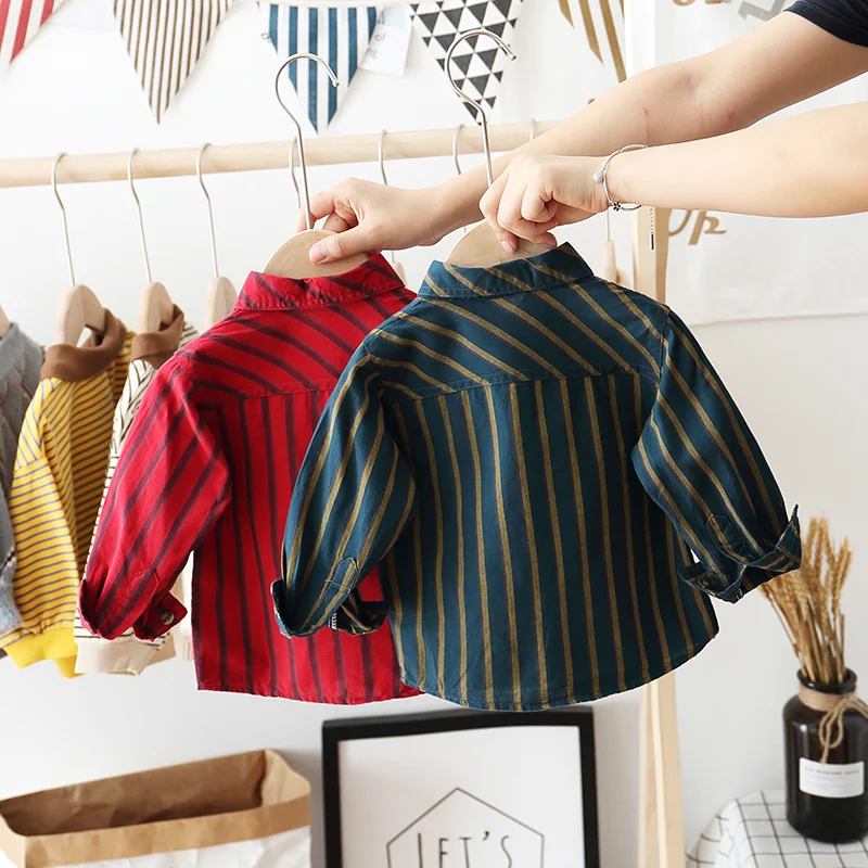 Kinder gestreept shirt met lange mouwen van katoen, ademend en comfortabel. Ideaal voor dagelijks gebruik en spelen, biedt bewegingsvrijheid voor kinderen. — foto 6