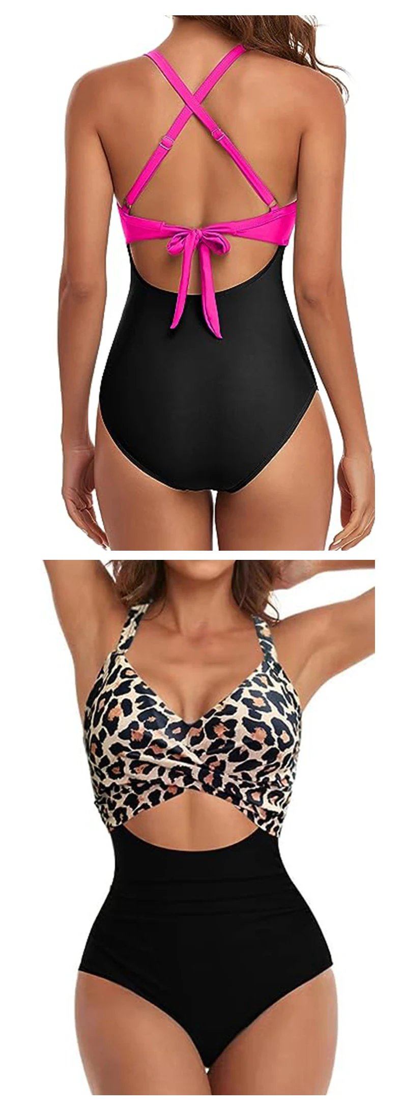 Title 24, Costume da bagno intero incrociato casual alla ...