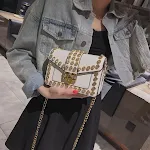 Strass Rivet Chain Bag schoudertas — foto 1