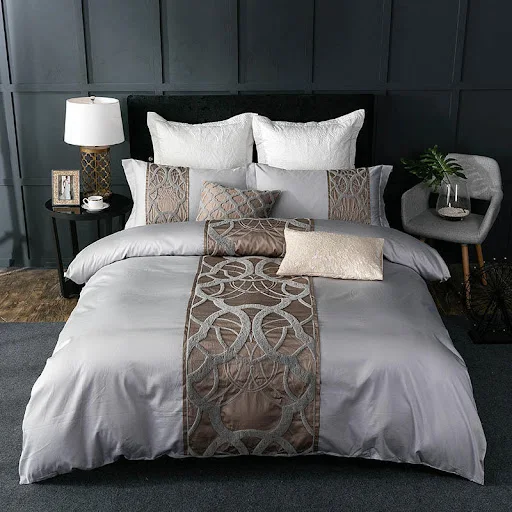 Title 3, European style multi-piece cotton satin four-pi...