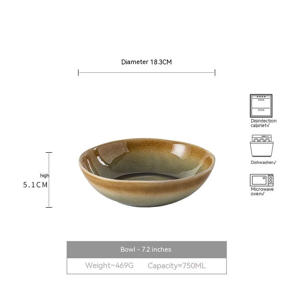 Household Japanese Retro Style Ceramic Bowl Serve Meals with Style Durable Classic Design Perfect for Soups Salads and E — photo 4