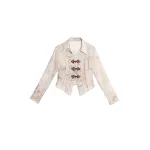 Women's Slim-fit Top with Special-interest Design Buckle. Flattering and stylish top, perfect for dressing up or down. A — photo 10