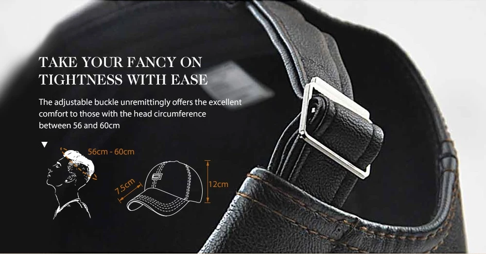 Title 4, Mens Leather Baseball Cap