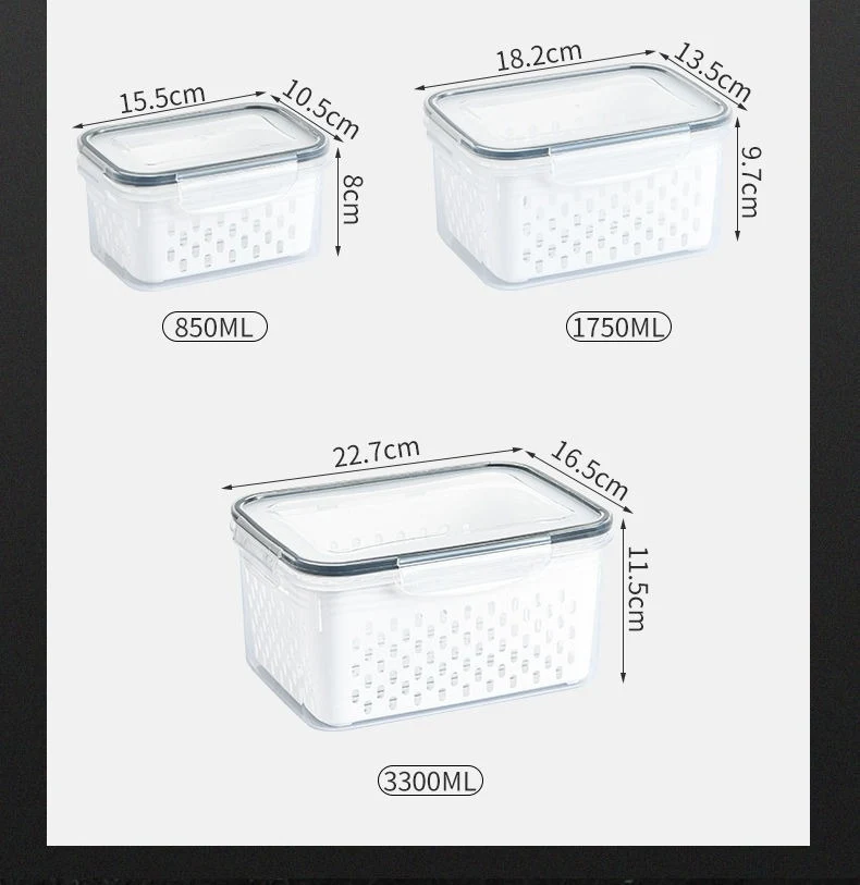 Multifunctional Refrigerator Storage Box for Fruits and Vegetables, Sealed Kitchen Container, Keeps Food Fresh and Organ — photo 22