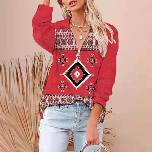 Title 6, Western Printing Nationality Wind Rib Long Slee...