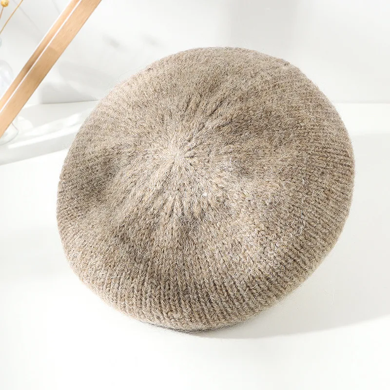 Title 2, Soft Glutinous Mohair Knitted Plush Hat provide...