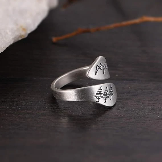 Anel Aberto para Casal Alpine e Cedar Celebre o amor com este anel único e elegante. Um símbolo de união e conexão, perfeito para casais. — foto 2