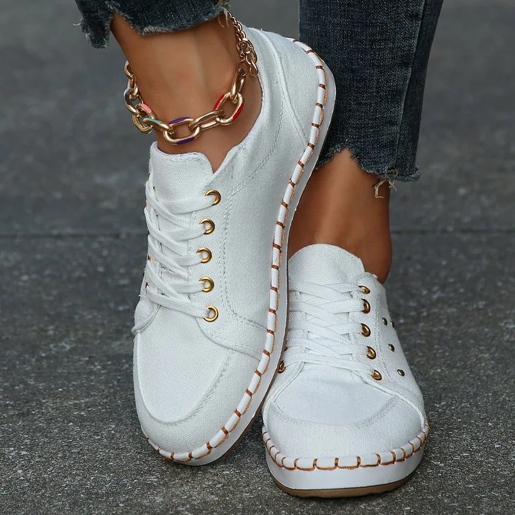 Title 27, Large Size Canvas Shoes for Women, Comfortable ...