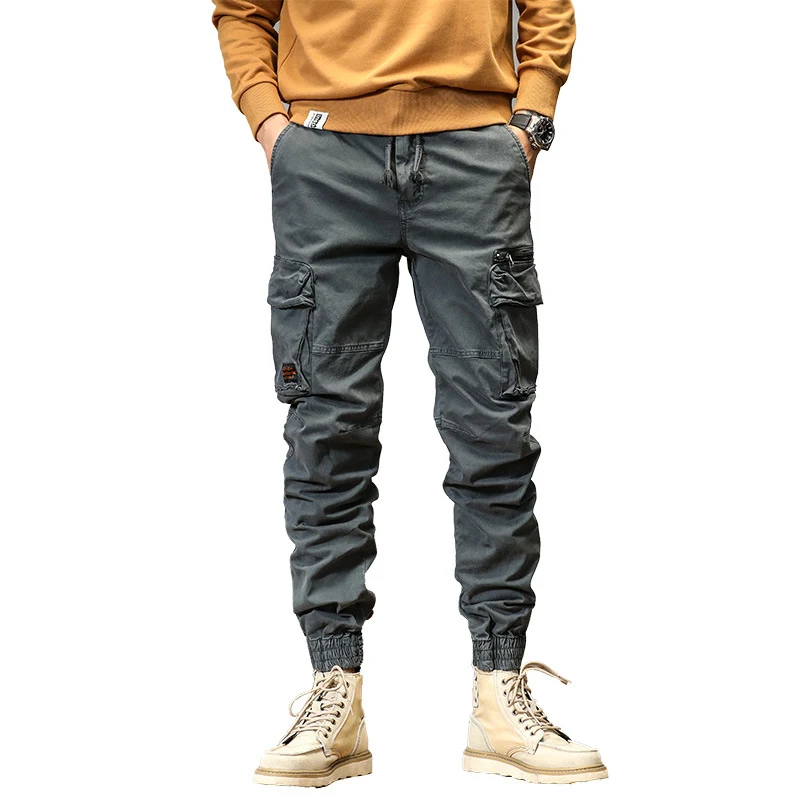 American Straight Multi-pocket Lace Trousers — Comfortable and practical trousers for everyday wear, featuring multiple — photo 9