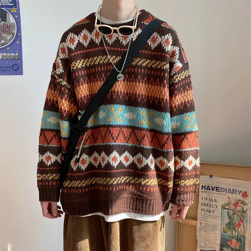 Title 4, Loose Korean personality trendy sweater, offeri...