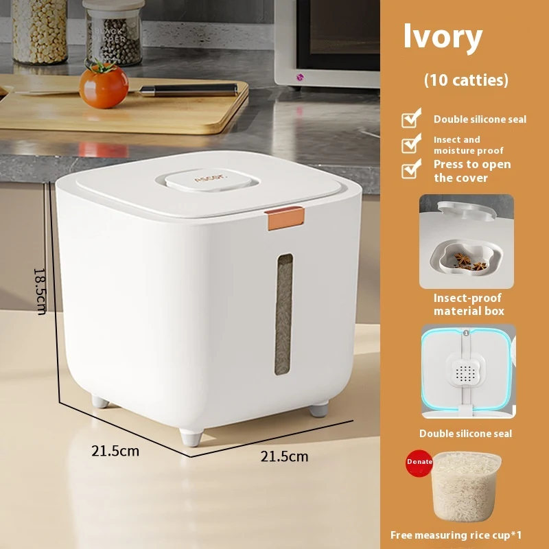 Rice Bucket Household Insect-proof Moisture-proof Sealed Food Grade Keeps Rice Fresh and Safe for the Long Term Storage. — photo 5
