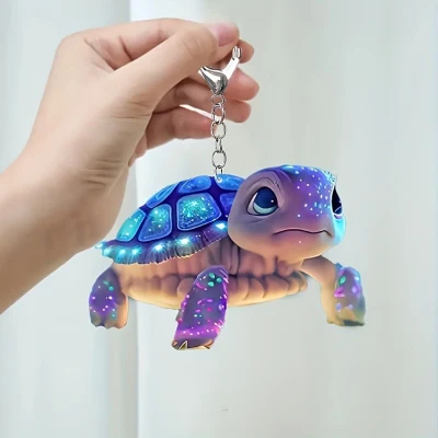 Title 3, 2D Acrylic Cute Turtle Car Pendant Add a Touch ...