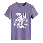 Camiseta Casual de Mujer Cuello Redondo, Suelta, con Letras, Manga Corta, Perfecta para un Look Diario Cómodo y a la Moda — foto 15