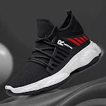 Męskie lekkie buty do biegania z dzianiny Flyknit. Męskie buty codzienne zapewniające komfort i wydajność podczas biegania. — zdjęcie 4