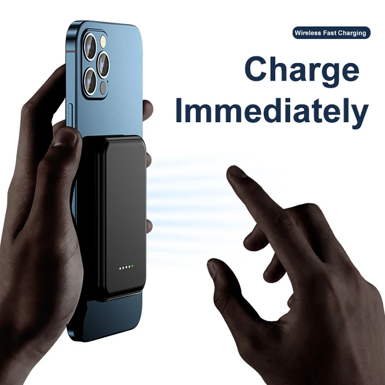 Title 8, Mini Magnetic Power Bank 5000mAh Wireless Fast ...