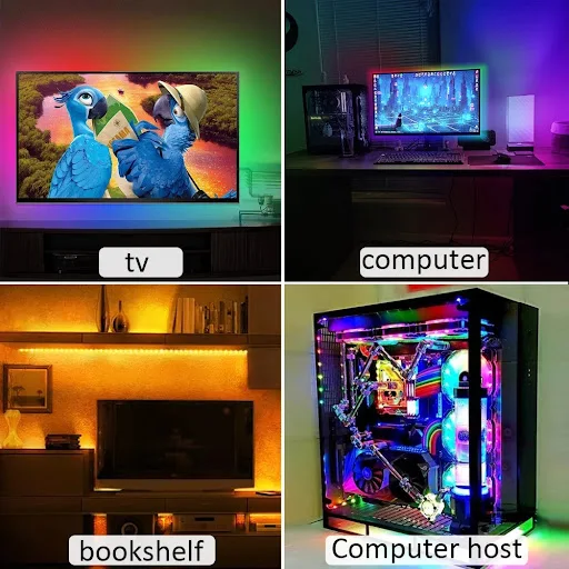 Title 2, LED Lights with USB TV Background Lighting Enha...