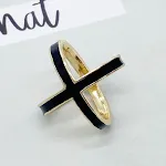 Black convex X shape