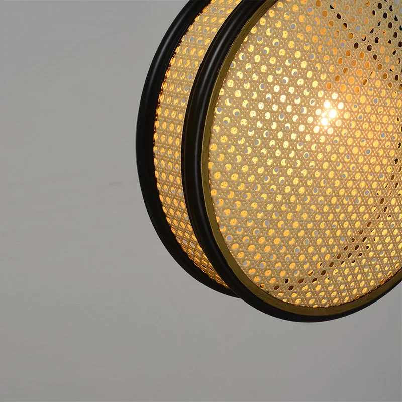 Title 6, Creative Rattan Retro Lamps for Restaurant Chan...