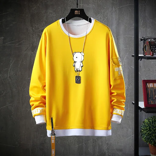 Title 4, Fake Two Student Mens Loose Fitting Pullover, ...