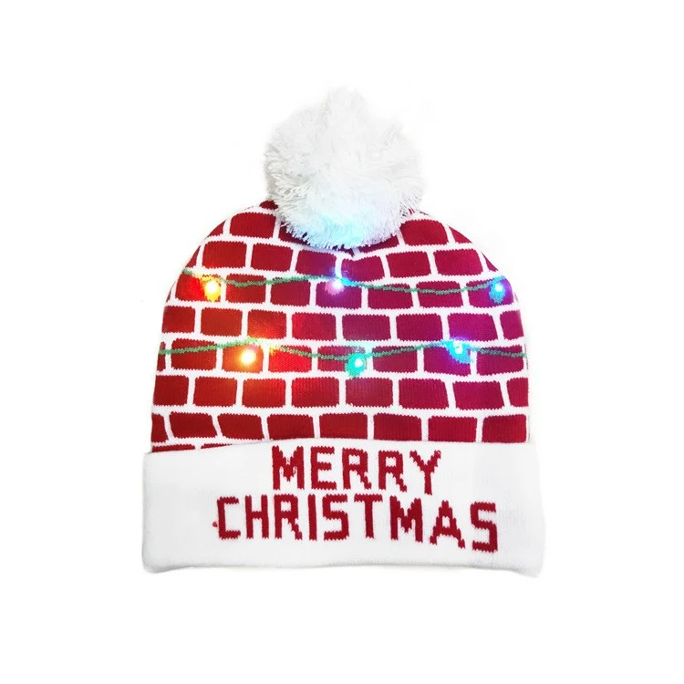 Christmas Knitted Hat with Fur Ball, Warm Adult Party Hat, Perfect for Autumn & Winter Festivals, Cross-border Fashion. — photo 7