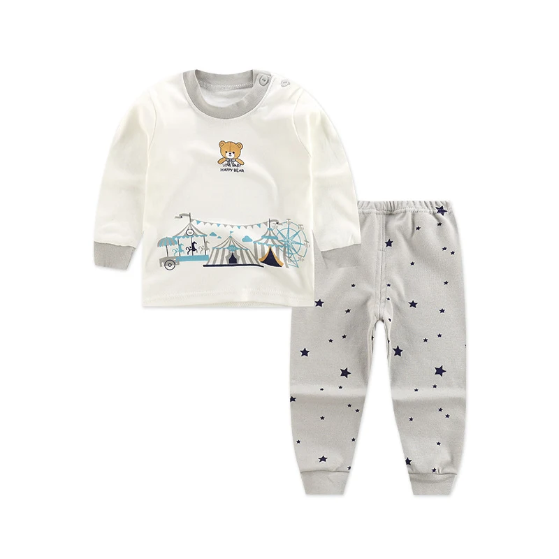 Completo autunnale per bambini, pantaloni lunghi e maniche lunghe, primavera 21, intimo per bambini con spalle scoperte, comfort assicurato. — foto 7