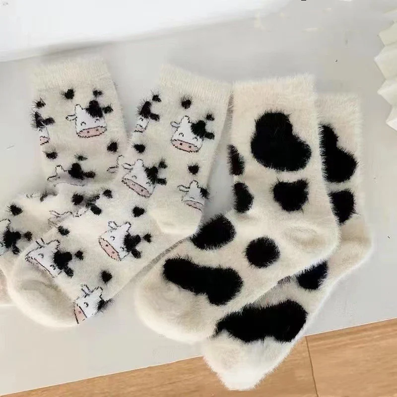 Title 5, Womens Cow Spot Sleep Floor Socks, soft and wa...