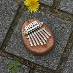 Mini Piano de Polegar 8 Tons Madeira Maciça Cristalina Instrumento musical portátil e transparente para iniciantes. Toque melodias relaxantes — foto 4