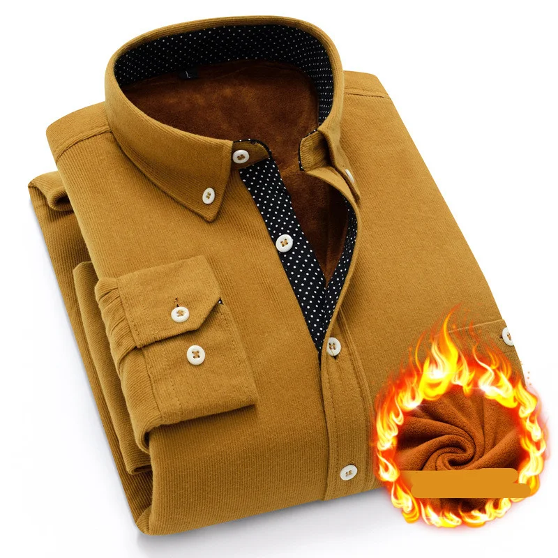 Title 2, Camicia in velluto a coste con interno in pile,...