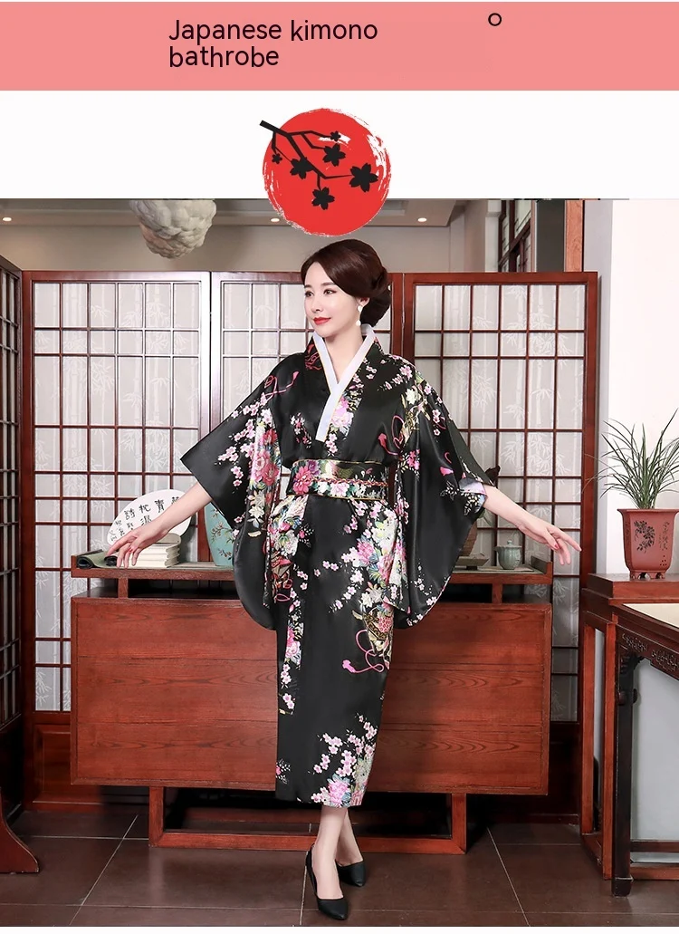 Title 1, Womens Pajamas Satin Plus Size Homewear Kimono