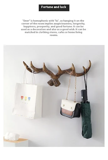 Title 9, American Retro Antlers Hallway Wall Decorations...