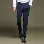 Calças Sociais Masculinas Novas Slim, Alta Elasticidade, Perfeitas para Negócios e Conforto, Design Moderno e Caimento Impecável. — foto 4