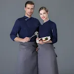 Men's Long Sleeved Chef Shirt Hotel Western Food Work Clothes Comfortable Durable Professional Kitchen Apparel — photo 5