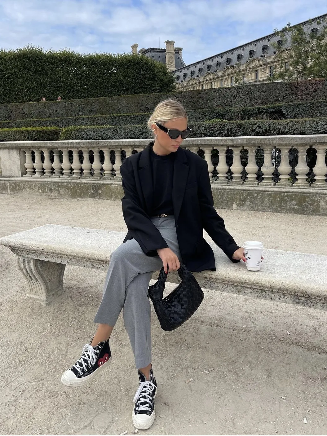 Simple Grey High-Waisted Trousers for Women. High-quality, thin, and casual, perfect for autumn wear. Comfortable and st — photo 6