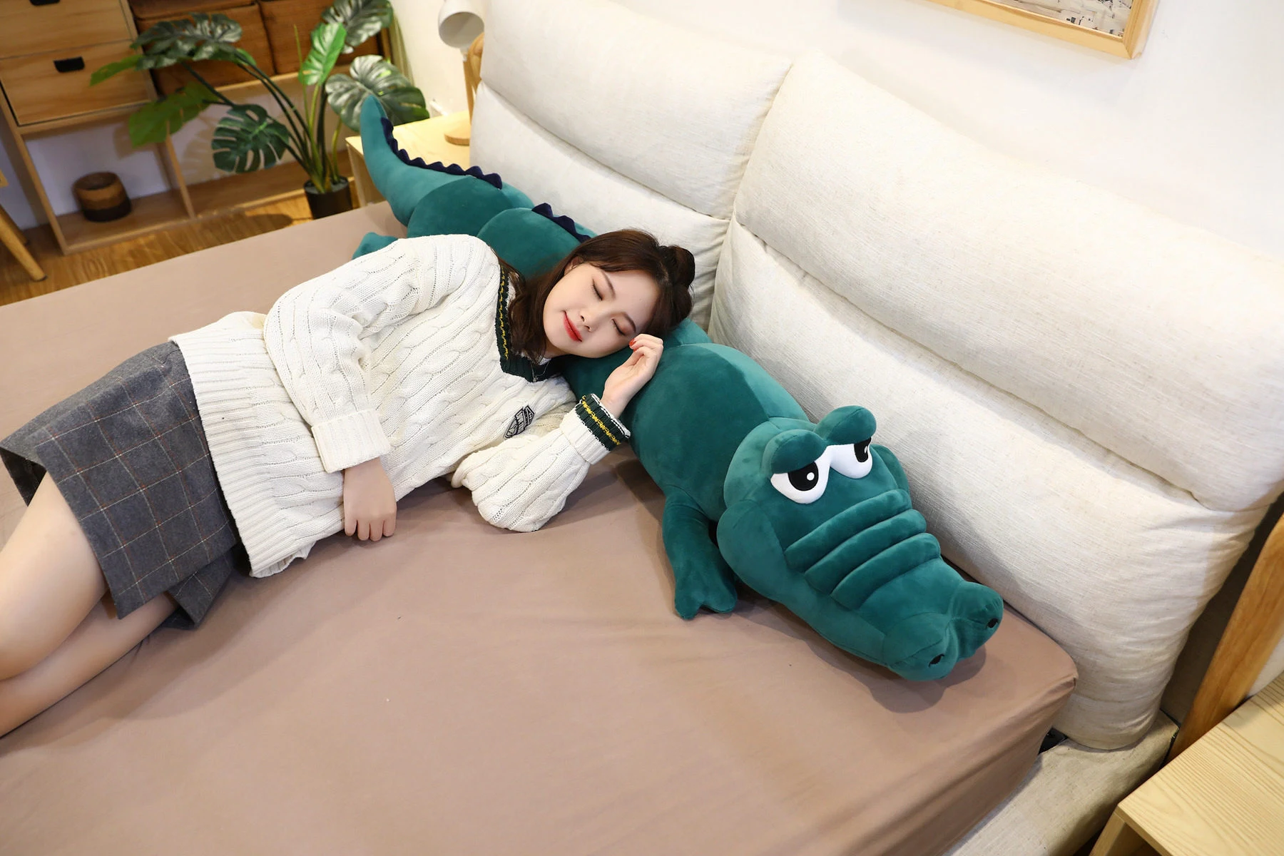 Title 2, Cute Cartoon Dinosaur Doll Large Pillow Plush T...