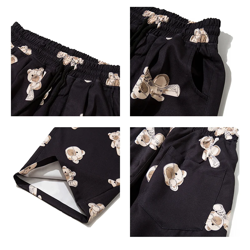 Spring And Autumn High Street Cartoon Bear Print Casual Pants Comfortable and Stylish Trousers for Everyday Wear and Rel — photo 3